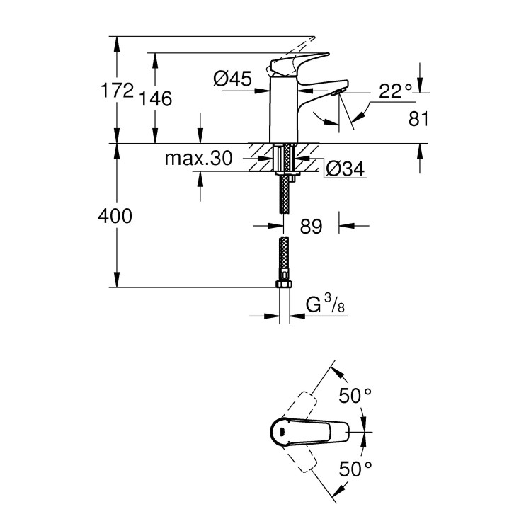 Grohe BauFlow Basin Mixer Tap