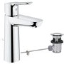 Grohe BauEdge Mono Basin Mixer Tap with Waste