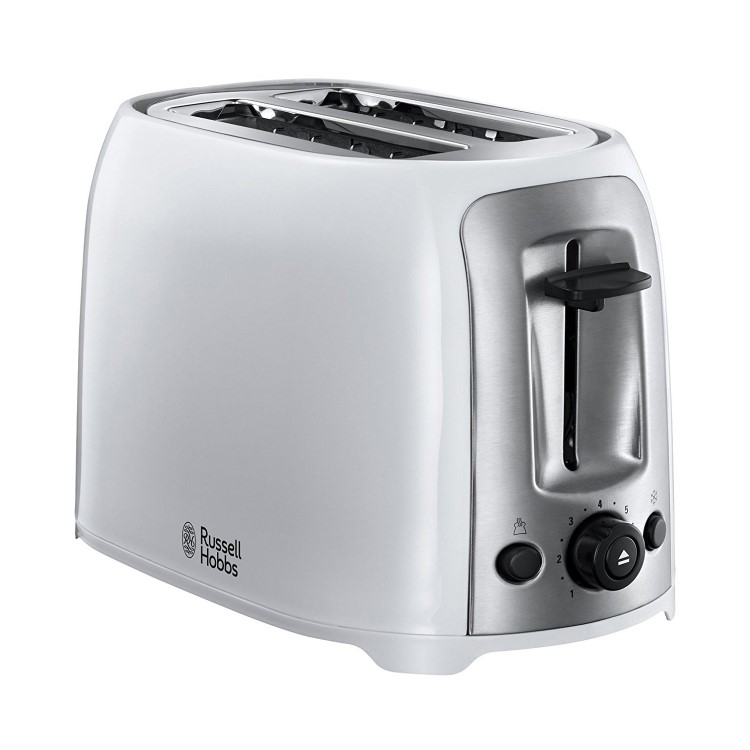 Russell Hobbs 23860 Darwin 2 Slice Toaster - White & Silver