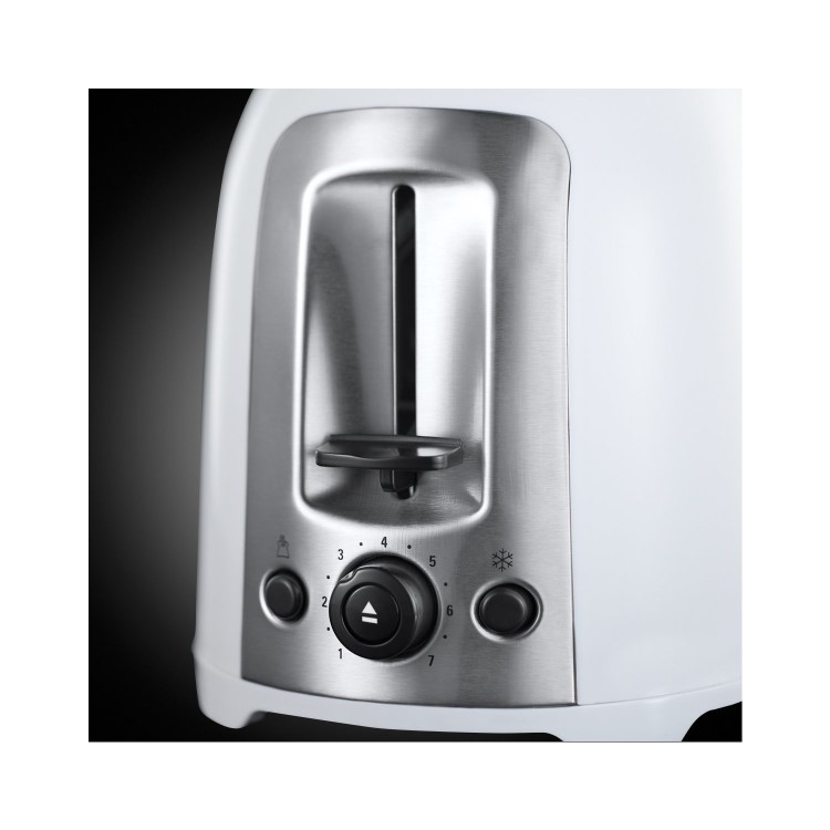 Russell Hobbs 23860 Darwin 2 Slice Toaster - White & Silver