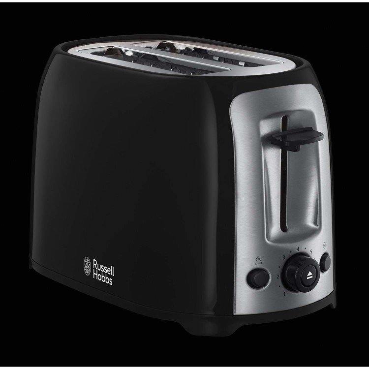 Russell Hobbs 23862 Darwin 2 Slice Toaster - Black & Silver