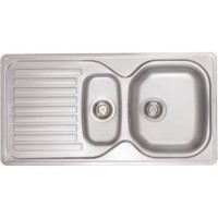 GRADE A1 - As new but box opened - Franke ELN651 Elba 1.5 Bowl Revesible Drainer Stainless Steel Sink