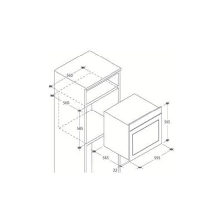 Candy FST201/6X Plan Light Three Function Electric Built In Single Oven Stainless Steel