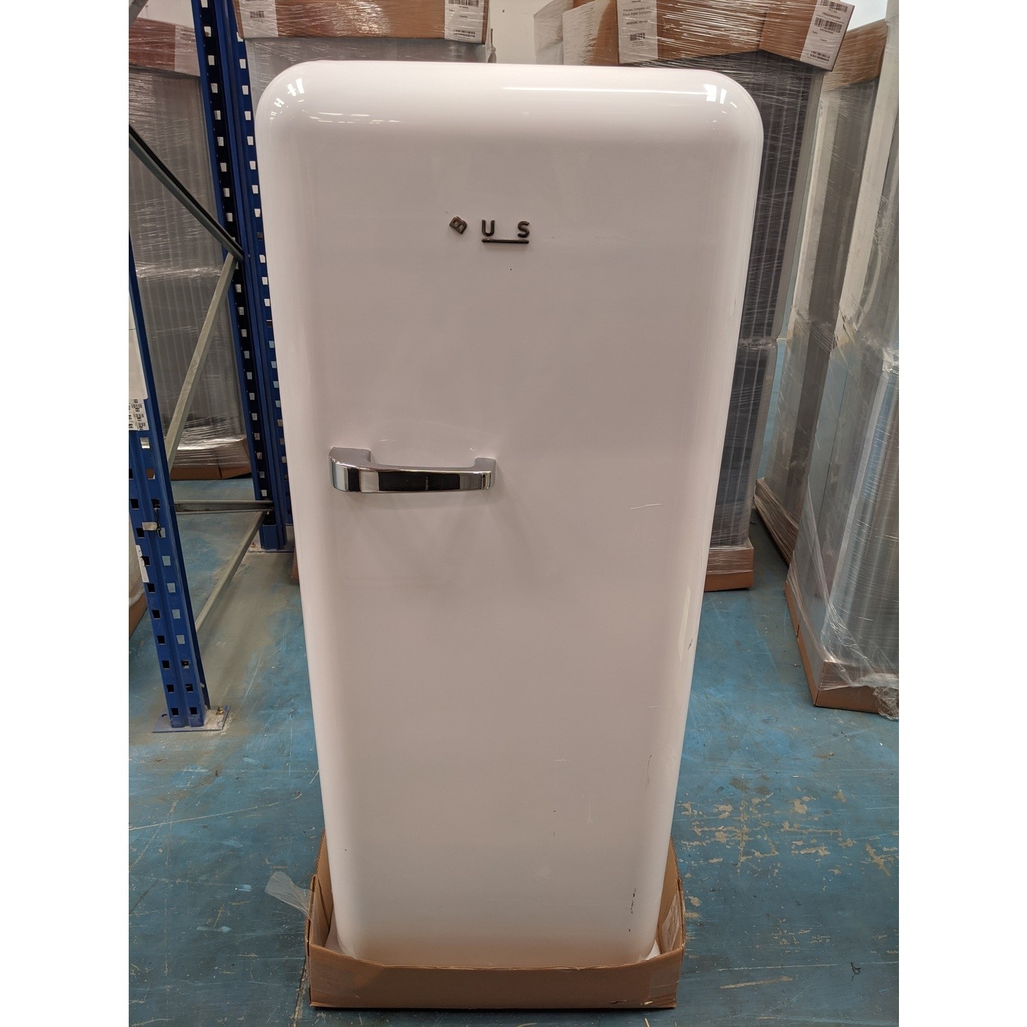 Refurbished Bush Retro M61153RETROBLK Freestanding 260 Litre Tall Fridge