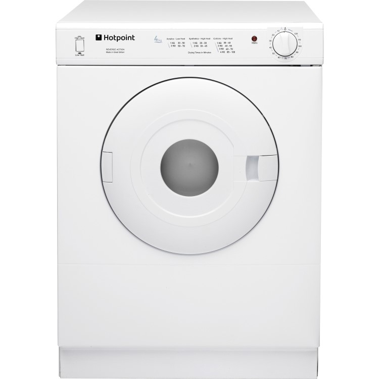 GRADE A3 - Hotpoint V4D01P 4kg Compact Freestanding Vented Tumble Dryer Polar White