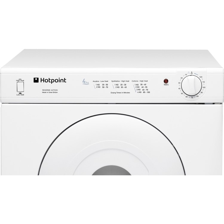 GRADE A2 - Hotpoint V4D01P 4kg Compact Front Vented Tumble Dryer - White Door