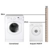 GRADE A2 - Hotpoint V4D01P 4kg Compact Front Vented Tumble Dryer - White Door