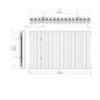 Towelrads Oxshott Black Single Panel Horizontal Radiator 600 x 975mm