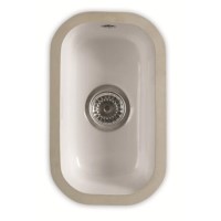 1810 Sink Company 0.5 Bowl Ceramic White Undermount Kitchen Sink