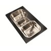 1810 Sink Company 2.5 Bowl Stainless Steel Chrome Undermount Kitchen Sink