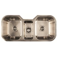 1810 Sink Company 2.5 Bowl Stainless Steel Chrome Undermount Kitchen Sink