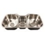 1810 Sink Company 2.5 Bowl Stainless Steel Chrome Undermount Kitchen Sink