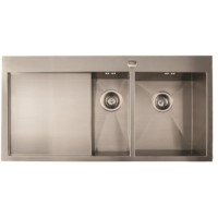 1810 Sink Company ZD/6/IF/S/BBR/027 ZENDUO 6I-F  1.5 Bowl Inset Stainless Steel Sink Left Hand Drainer