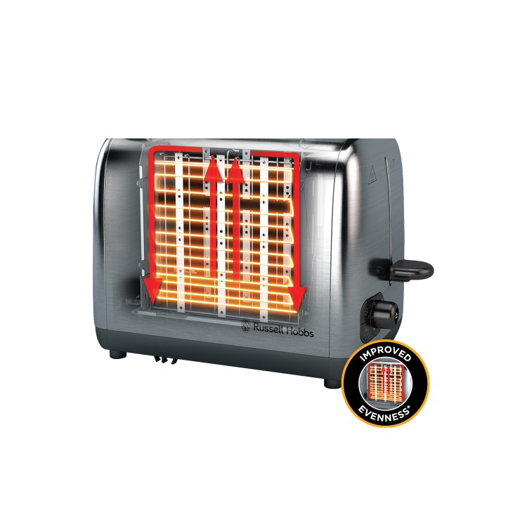 Russell Hobbs 24080 Adventure 2 Slice Toaster - Stainless Steel