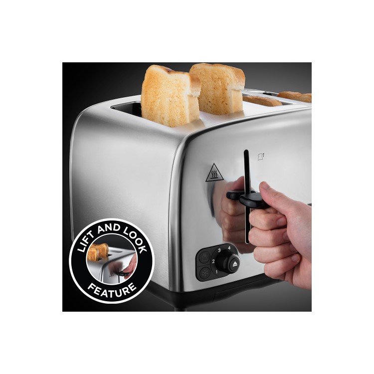 Russell Hobbs 24090 Adventure 4 Slice Toaster - Stainless Steel