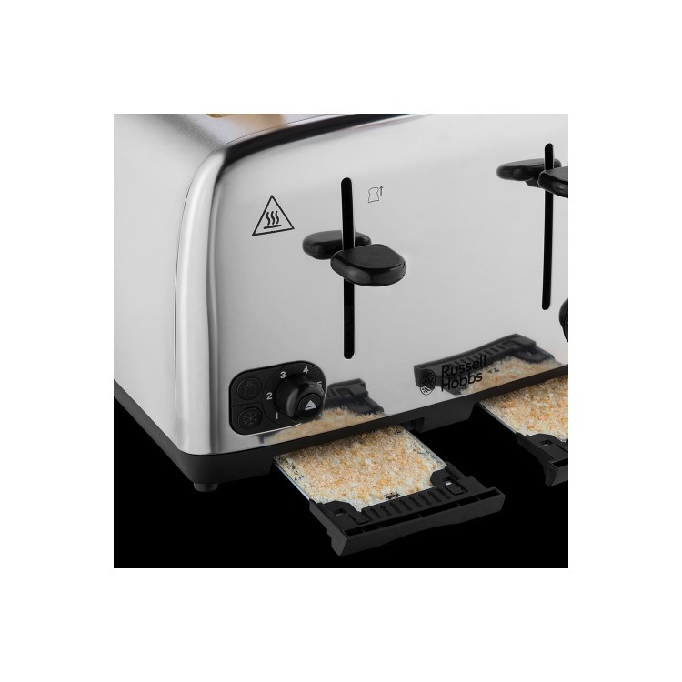 Russell Hobbs 24090 Adventure 4 Slice Toaster - Stainless Steel