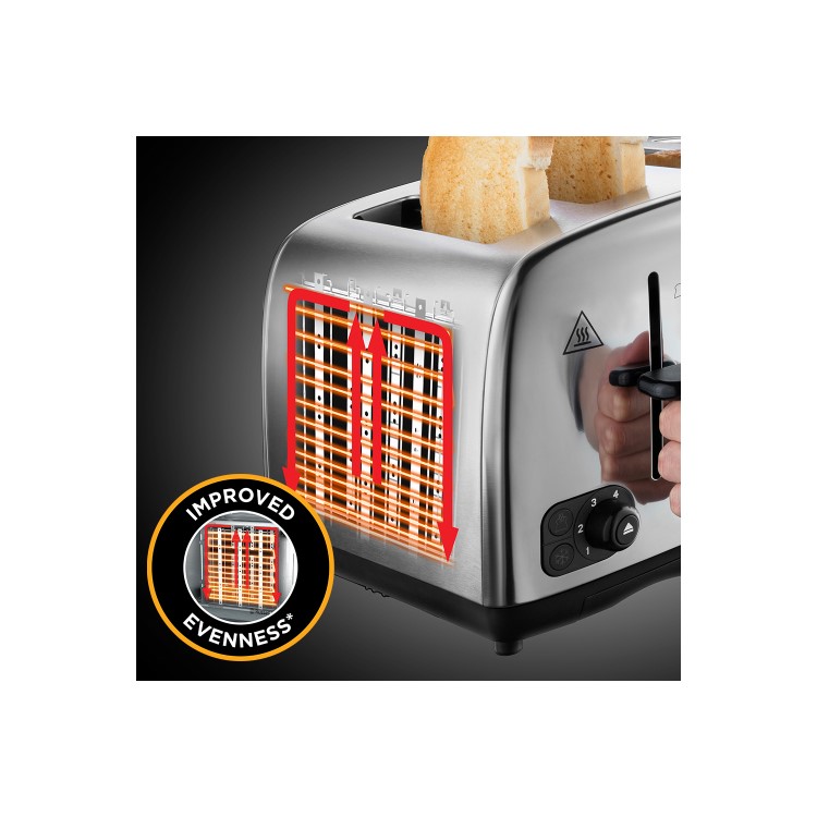 Russell Hobbs 24090 Adventure 4 Slice Toaster - Stainless Steel