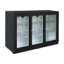 A2/241002-HAM Refurbished Hamoki LG320S 3 Door Bottle Cooler - Commercial Back Bar Cabinet - Sliding Doors - Low Height 320ltr