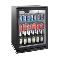 Hamoki LG128 Single Door Bottle Cooler - Commercial Back Bar Cabinet - Hinged Door - Low Height 128ltr