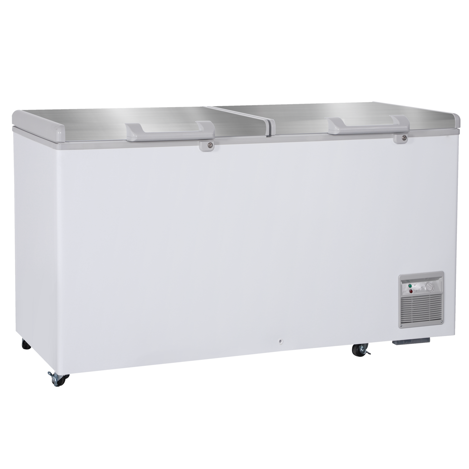 BD 550 Chest Freezer Double Stainless Steel Lids 550 Ltr