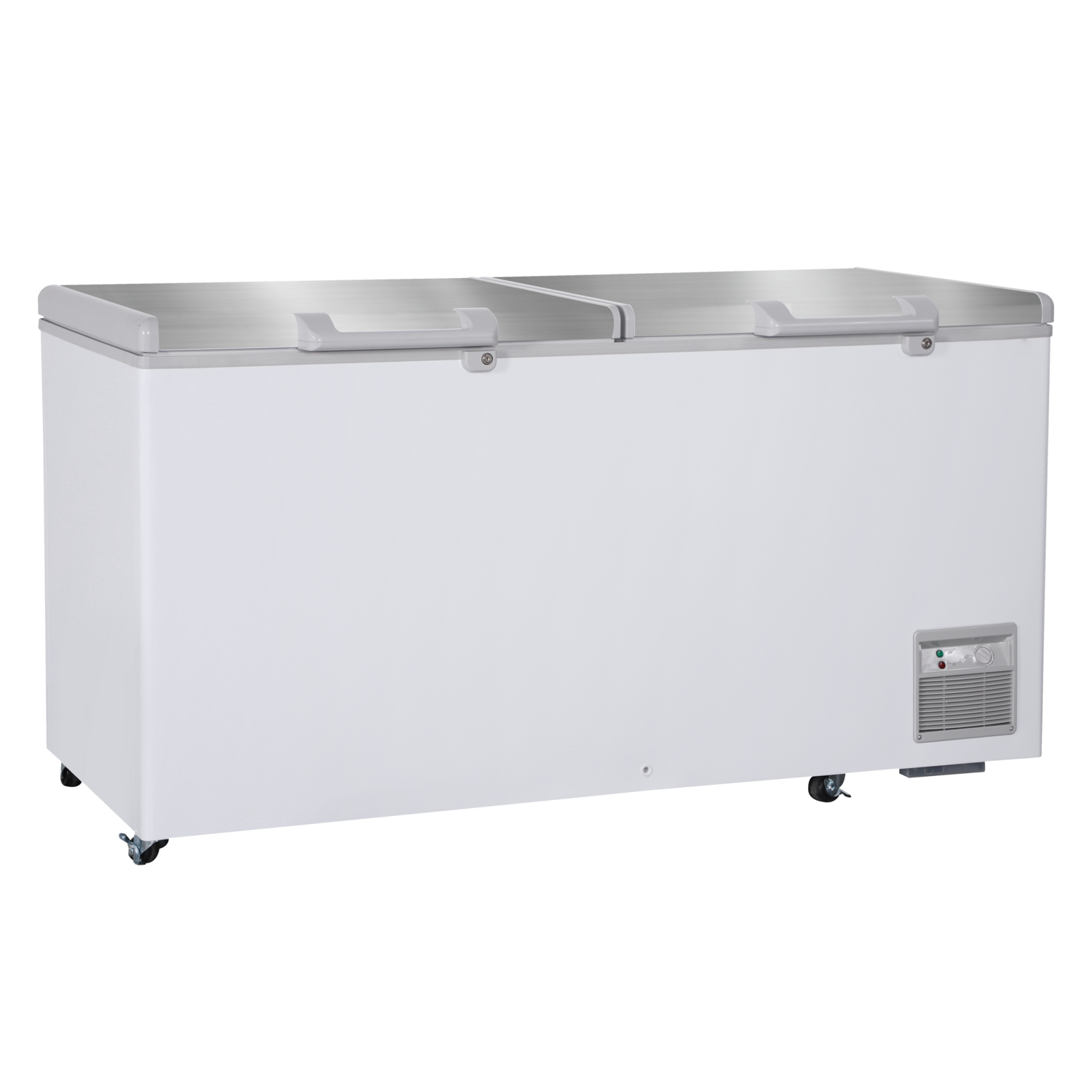BD 650 Chest Freezer Double Stainless Steel Lids 650 Ltr