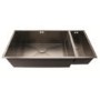 1810 Sink Company ZD/7018/U/D/S/072 ZENDUO 700/180U Grande Deep 1.5 Bowl Inset Stainless Steel Sink Right Hand Small B