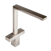 1810 Sink Company VER/02/BS Versare Square Design Twin Dial Aerated Mixer Tap Brushed Steel