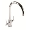 1810 Sink Company Chrome Twin Lever Aerated Mixer Kitchen Tap - Curvato