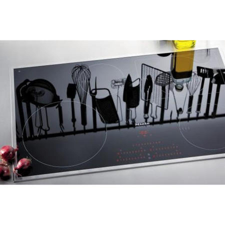 GRADE A3 - Moderate Cosmetic Damage - Miele KM6350 4 Zone 794mm Induction Hob With Stainless Steel Rim