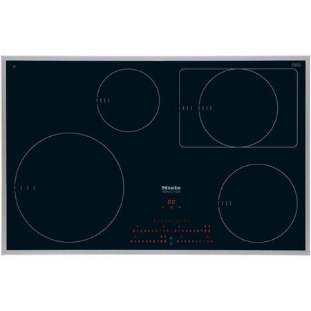 GRADE A3 - Moderate Cosmetic Damage - Miele KM6350 4 Zone 794mm Induction Hob With Stainless Steel Rim