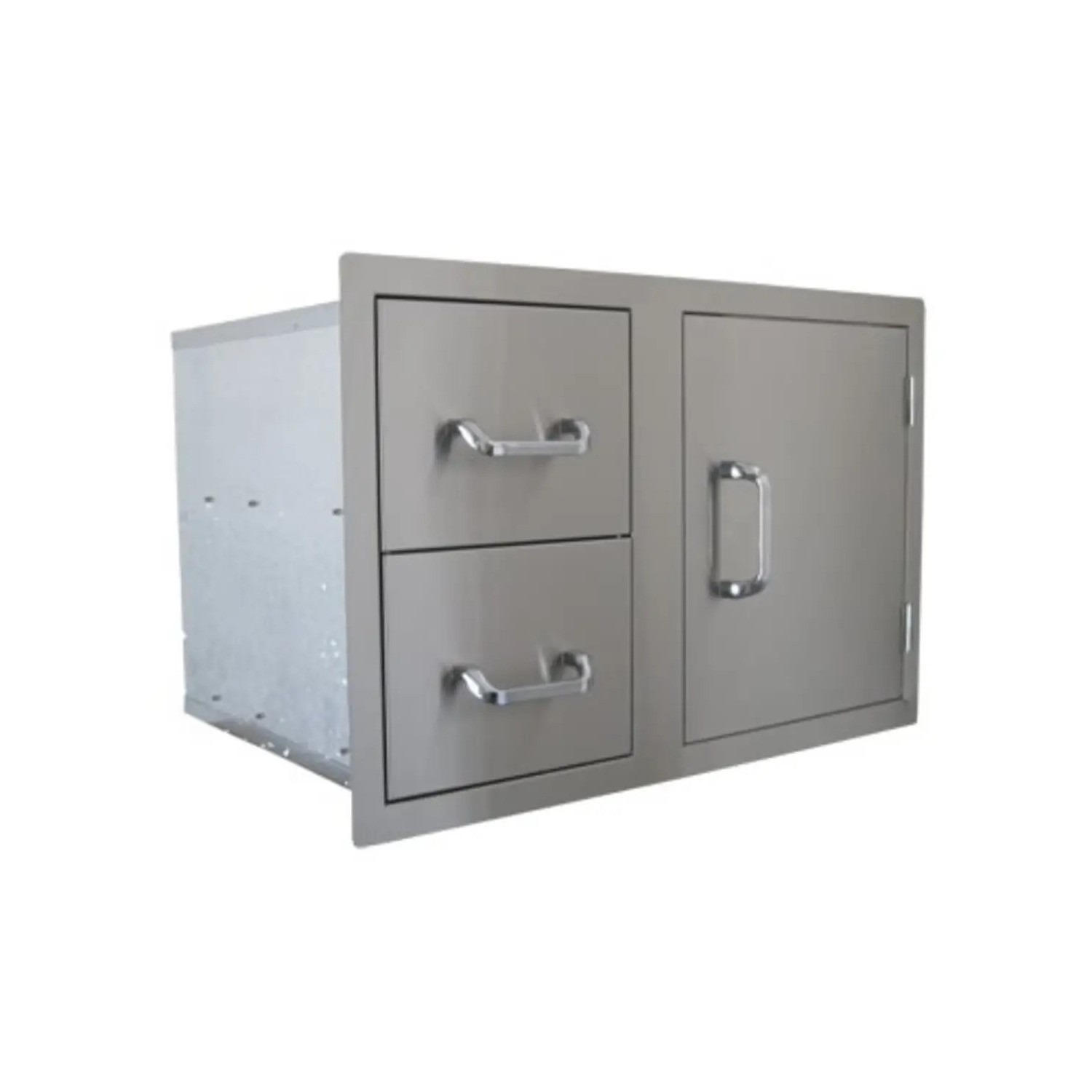 Beefeater 24230 Outdoor Kitchen Dual Drawer & Single Door Unit - Stainless Steel