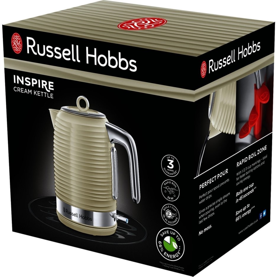 Russell Hobbs 24364 Inspire Kettle Cream Appliances Direct