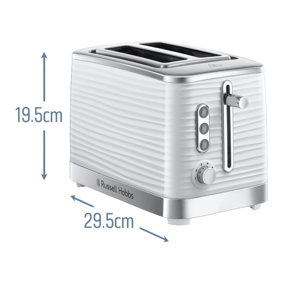 Russell Hobbs 24370 Inspire 2 Slice Toaster White Appliances Direct
