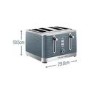 Russell Hobbs 24383 Inspire 4 Slice Toaster - Grey