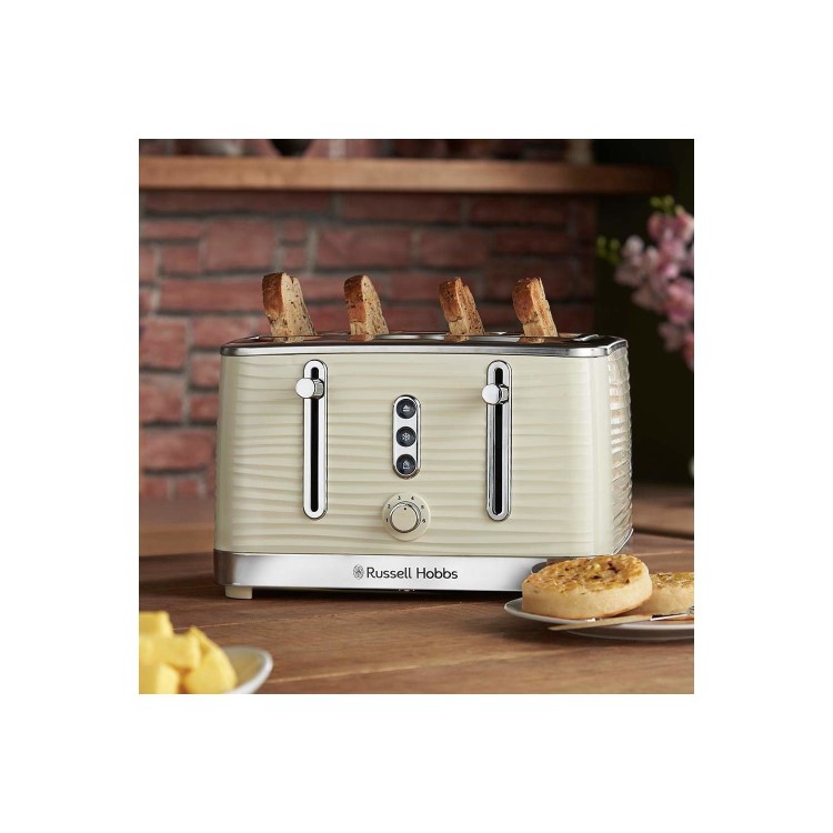 Russell Hobbs 24384 Inspire 4 Slice Toaster - Cream
