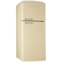 GRADE A1 Smeg Cream 50s Style 80.4 cm Right Hand Hinge Freestanding Fridge Freezer