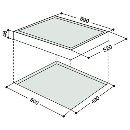 GRADE A1 - As new but box opened - Hotpoint CRA641DC Touch Control 60cm Ceramic Hob with Finished Glass Edge in Black