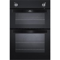 GRADE A1 - As new but box opened - New World NW901G Gas Built In Twin Cavity Oven Black