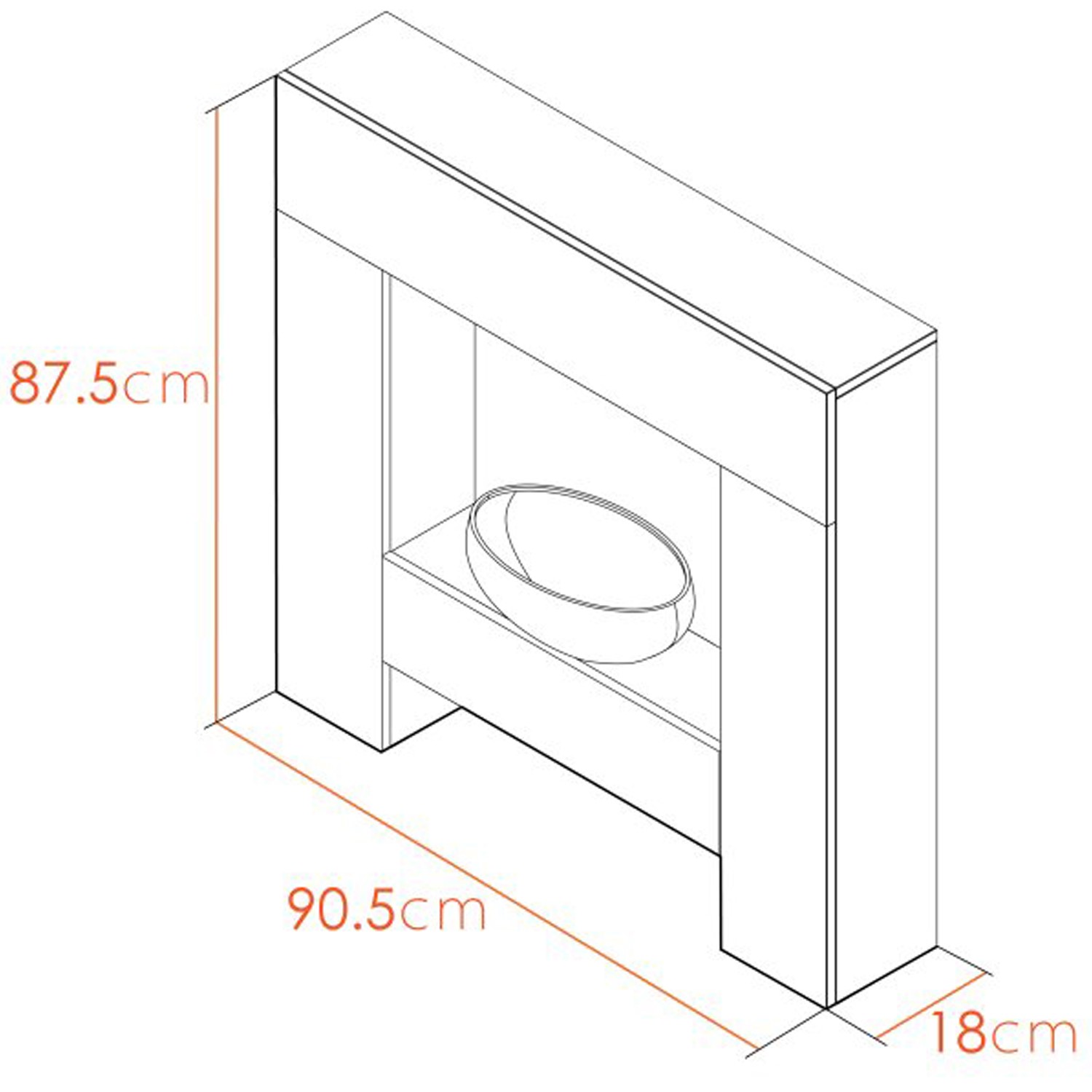 Adam Cubist Modern Electric Fireplace In Satin White 2468