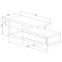 Ateca Graphique 1400 White TV Stand - Up to 50 Inch