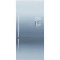 GRADE A2 - Minor Cosmetic Damage - Fisher & Paykel E522BRXFDU2 23469 79cm Wide Flat Door Right Hand Hinge Freestanding Fridge Freezer With Slim-depth Water Dispenser In EZKleen Stainless Steel