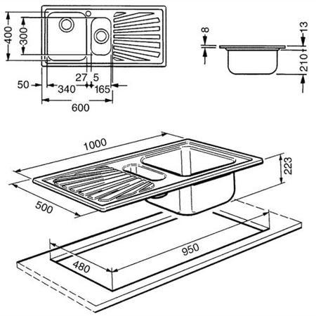 GRADE A5 - Smeg 1.5 Bowl Single Drainer Inset Sink with Antiscratch Finish - Left Hand Drainer