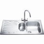 GRADE A5 - Smeg 1.5 Bowl Single Drainer Inset Sink with Antiscratch Finish - Left Hand Drainer