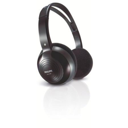Grade A1 - As New - Philips SHC1300/10 Wireless Headphones - Black