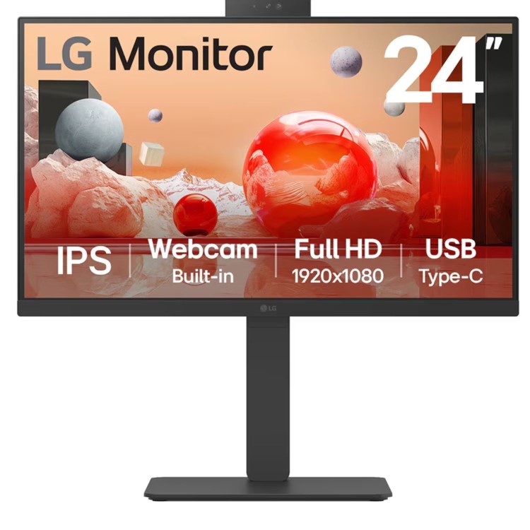 LG 24BA850 24" IPS Full HD 100Hz Height-Adjustable Webcam USB-C Monitor