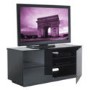 Paris Gloss Black TV Cabinet 110x50x45mm 2 drawers Side Cupboards with hidden Shelves Up to 42 Inch 