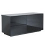 Paris Gloss Black TV Cabinet 110x50x45mm 2 drawers Side Cupboards with hidden Shelves Up to 42 Inch 