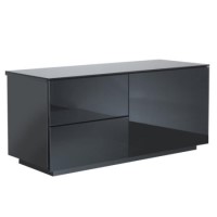 GRADE A3 - Moderate Cosmetic Damage - UKCF Paris Gloss Black TV Cabinet - Up to 42 Inch