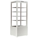 251003 Hamoki iMW-98L Countertop Display Fridge, 98Ltr 4 Sided Glass, White