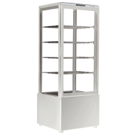 Hamoki iMW-98L - Countertop 4 Sided Chilled Glass Display Fridge 98ltr - White
